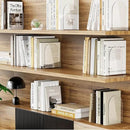 Lulonpon 8 Pieces Book Ends for Shelves, Heavy Books, School, Library, Desktop Organizer - Clear Acrylic Bookends by CozyNest Decor