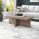 Henn&Hart Elna Coffee Table, 44" Wide,Grey by CozyNest Decor