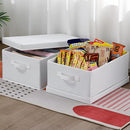 HOONEX Storage Bins with Lids for Organizing, Pack of 2, Storage Boxes with 2 Carrying Handles and Sturdy Heavy Cardboard, 16.5" L x 11.8" W x 7.5" H for Shoes, Books, Clothes, Nursery, White by TinyTreasures Baby Boutique