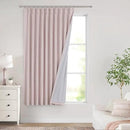 Vision Home Soft Pink Pinch Pleated Full Blackout Curtains Linen Blended Room Darkening Window Curtains 63 inch for Living Room Bedroom Thermal Insulated Pinch Pleat Drapes with Hooks 60" Wx63 Lx1 by CozyNest Decor
