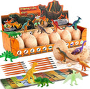 Dino Eggs Excavation Dig Kit-12 Unique Dinosaur Eggs with Educational Learning Cards -Easter Eggs STEM Science Activities - Educational Toy Gift for Kids Boys Girls Age 3+ by TinyTreasures Baby Boutique