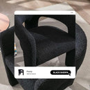 Black Sherpa Dining Chairs Set of 2, Modern Barrel Dining Room Chairs Upholstered Faux Fur Accent Chair with Arms and Round Back for Living Room Kitchen Armchair No Assembly Needed by CozyNest Decor
