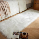 AMTOVO Faux Fur Rug, White Ultra Soft Fluffy Shag Sheepskin Rug, 2 x 6 ft Runner Area Rugs for Bedroom Sofa Throw Cushion Room Decor, Rectangle by CozyNest Decor