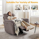 Power Recliner Chair Swivel Glider, Electric Rocking Recliner Chairs with USB and Type-C Ports, Nursery Chair Recliner for Living Room, Bedroom, Apartment（Light Brown） by TinyTreasures Baby Boutique