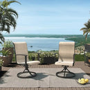 Grand patio Outdoor Swivel Dining Chairs 4-Piece Patio Dining Chairs Set Mesh Sling Patio High Back Swivel Rockers, Mixed Coffee by GreenHaven Gardens