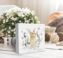 SRADMO Bunny Sign, Cute Bunny's Wood Box Sign Desk Decor, Easter Bunny Gifts for Kids, Easter Theme Wooden Block Box Sign Decoration for Home Office Shelf Table Decor by CozyNest Decor