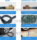 50ft Garden Hose - Water Hoses w/10 Function Spray Nozzle, 2025 New Superior Strength Flexible Hose, 3/4" Brass Connectors- Leakproof Lightweight Water Pipe for Gardening(Blue Black) by GreenHaven Gardens