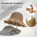 Floppy Big Beach Straw Hats for Women Foldable Summer Wide Brim Packable Sun Hat Womens Travel Straw Fedora Hat by GreenHaven Gardens