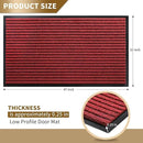Yimobra Front Door Mat Outdoor Indoor Entrance, 100% Waterproof All-Season All Weather Doormat, Welcome Matt Outside Entry, Non Slip, Low Profile, Heavy Duty Patio Porch Floor Mats,47 x 32,Black Red by CozyNest Decor