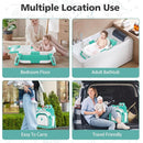 TPN Collapsible Baby Bathtub, Baby Bath Tub with Soft Cushion & Real-Time Thermometer, Baby Bathtub Infant to Toddler Tub (0-36 Months), Portable Newborn Travel Bath tub by TinyTreasures Baby Boutique