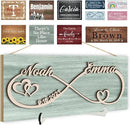 Custom Wood Sign Prsonalized Text Business 3D Home Decor, Personalized Rustic Plaque Board Hanging Wooden Name Sign for Wall Art, Customized Signs Plank Decoration Gifts for Wedding Family Farmhouse Kitchen, Rectangle by CozyNest Decor