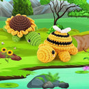 Crochet Kit for Beginners, Crochet Animal Kit with Step-by-Step Video Tutorials, 2PCS Bee and Sunflower Turtles Crocheting Kit for Adults Kids, Easy Yarn for Starter, Stuffed Animal Knitting Kit by TinyTreasures Baby Boutique