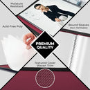 Dunwell Photo Album 8x10 (Ruby) with Black Mounting Paper, 8 x 10 Photo & Art Portfolio Presentation Book, 24 Clear Sleeves, Each Shows 48 Pages, Professional Photography Book for Pictures, Artwork by TinyTreasures Baby Boutique
