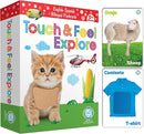 My Touch and Feel English Spanish Bilingual Picture Double Sided Sensory Flash Cards for Infant, Toddlers, Kids, Learn Animals, Fruits, Objects and Vehicles, Fun Learning and Educational Flashcards by TinyTreasures Baby Boutique