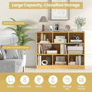 Tangkula 8-Cube Bookcase, Wood 3 Tier Open Storage Bookshelf, Modern Multipurpose Display Cabinet for Living Room, Study, Reading Nook, 48 x 12.5 x 36.5 Inch, Burlywood by CozyNest Decor