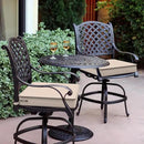LVTXIII Patio Chair Cushions 19"x19"x3", Water-Repellent Outdoor Seat Cushions for Patio Furniture, Square Chair Pads with Ties for Home Garden Decoration, Set of 2, Beige by GreenHaven Gardens