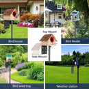 Smart Bird Feeder Pole - (32-92 Inch) Adjustable Bird House Pole Compatible with BirdBuddy, Outdoors Weather Station and Variety of Smart Birdhouse Styles, Heavy Duty Bird Feeder Stand Mount Kit by GreenHaven Gardens