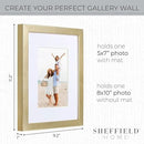 Sheffield Home 4 Piece Gallery Wall Frame Set, 8x10 Inch, Gold by CozyNest Decor