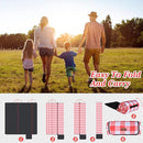 HX&OD Outdoor Picnic Blanket, Extra Large, 80''x80'' Waterproof Foldable Blankets Gingham Picnic Mat for Beach, Camping Grass Lawn Park Accessories Cute Couple Ideas Wedding (Red, 80”x80”) by TinyTreasures Baby Boutique