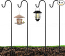 XDW-GIFTS Bird Feeder Pole for Outdoor, 4-Pack 45 Inch Shepherds Hooks Heavy Duty Garden Pole for Hanging Plant Basket, Solar Light Lanterns, Garden Plant Hanger Stands with 5 Base Prongs by GreenHaven Gardens