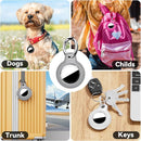 Upgrade Waterproof 4 Pack Airtags Holder with Apple Airtags Keychain, Hard PC Air Tag Case, Anti-Scratch & Shock Air tag Holder, Men's Women's Keyrings & Keychains -Black+White+Brown+Army Green by TinyTreasures Baby Boutique