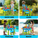CozyBomB™ Water Table for Toddlers 3-5 | Outdoor Toys Water Play Table, Magnetic Fishing Toy Game, Summer Splash Pond Showers Sand Activity, Sensory Party Birthday Gift Kids Ages 4-8 9-12 (1-Tier) by TinyTreasures Baby Boutique