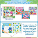 4Pcs Summer Paint by Sticker Books for Kids Ages 4-8 Hello Summer Sticker by Number Books Activity Book for Kids Age 3-5 Puzzle Book Craft Art Toddler Gift with Crab Flamingo Sand Castle 32 Pictures by TinyTreasures Baby Boutique