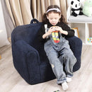Kids Snuggly-Soft Sherpa Chair, Cuddly Toddler Foam Chair for Boys and Girls, Dark Blue by TinyTreasures Baby Boutique