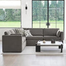 CHITA Oversized Modular Sectional Fabric Sofa Set, FSC Certified Extra Large 5 Seat V Shaped Corner Sectional Cloud Couch for Living Room, 106 inch Width, 4 Seat and 1 Middle Corner, Grey by CozyNest Decor