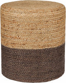 REDEARTH · Cylindrical Pouf Foot Stool Ottoman - Jute Braided Pouffe Poof Accent Sitting Footrest for The Living Room, Bedroom, Nursery, Patio, Lounge & Other Rooms (14.5”x14.5”x16”; Natural Acorn) by CozyNest Decor