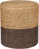 REDEARTH · Cylindrical Pouf Foot Stool Ottoman - Jute Braided Pouffe Poof Accent Sitting Footrest for The Living Room, Bedroom, Nursery, Patio, Lounge - Set of 2 (14.5”x14.5”x16”; Natural Acorn) by CozyNest Decor