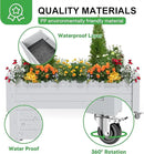 Elevated Raised Garden Bed with Legs,Outdoor Large Resin Patio Planter Box Stand Divisible with Drain Plug,Water Monitor for Plants Vegetables Flowers Fruits(Ashen) by GreenHaven Gardens