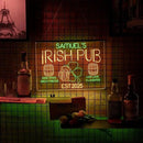 Personalized Irish Pub Signs with Your Name for home wall light up with personalized pub name, man cave accessories, beer themed neon customizable lighted sign by CozyNest Decor