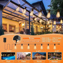 100 FT Outdoor String Lights for Outside, IP65 Waterproof ST38 LED Shatterproof Bulbs, Dimmable & Timable, 3 Light Modes, Hanging Patio Edison Lights for Porch Backyard Cafe Bistro by CozyNest Decor