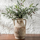 Mitt&Ditt Ceramic Flower Vase with Handles, 11 inch Tall Vase for Centerpieces, Large Decorative Terracotta Vases, Farmhouse Rustic Vases for Home Decor, Living Room, Table, Neutral by CozyNest Decor