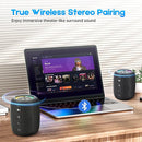 Portable Bluetooth Speaker, BT5.3 Wireless Speaker 20W Bass Diaphragms with Multi LED Light Dynamic Modes, IPX6 Waterproof 16H Playtime supports FM Mode, TF, USB for Home, Cycling, Outdoor, Beach by TinyTreasures Baby Boutique