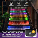 SOLPEX Solar Step Lights for Outside, 24 LEDs Solar Stair Lights Outdoor Waterproof Decor for Porch, Front Door, Stair, Step, Deck, Fence, Balcony, Patio, Wall, Yard, Garden(6 Pack,RGB) by GreenHaven Gardens