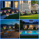 Solar Garden Lights,Solar Lights Outdoor Waterproof with Butterfly Flower,2 Pack Solar Powered Outdoor Lights,Solar Lights for Outside,Garden Lights Patio Yard Decor,Gifts for Mothers Day Mom Women by GreenHaven Gardens