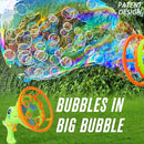 Electric Dinosaur Bubble Machine Gun for Kids Ages 4-8, Big Dino Bubble Blaster with Bubble in Giant Bubble Design, Outdoor Backyard Toys Fun for Toddlers 1-3-5 Birthday Parties by TinyTreasures Baby Boutique