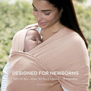 Comfy Cubs Baby Wrap Carrier - Soft & Secure Fit Cotton Blend Baby Carrier Newborn to Toddler - Hands-Free & Lightweight Infant Wrap - Adjustable, One Size Fits All Toddler Sling - Blush by TinyTreasures Baby Boutique