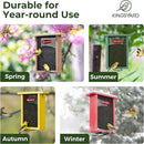 Kingsyard Metal Mesh Bird Feeder for Outdoors Hanging, Finch Feeder for Nyjer/Thistle, Sliding Mesh & Built-in Perch, Recycled Plastic, Green
