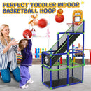 EagleStone Arcade Basketball Hoop Game Indoor, Ajustable Height Indoor Basketball Hoop with 4 Balls Storage Design for Kids,Perfect Sports Outdoor Play Toys for Kids Age 3 to 12 Years by TinyTreasures Baby Boutique