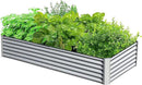 Domi Galvanized Raised Garden Bed, Outdoor Planter Garden Boxes Large Metal Planter Box for Gardening Vegetables Fruits Flowers, Silvery (6x3x1.5ft) by GreenHaven Gardens