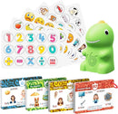 Montessori Toys for Kids Reading Set: Dinosaur Talking Pen with 73PCS FlashCard&6 Stickers, Montessori Language Learning Speech Therapy Toys, Autism Sensory Interactive Educational Gifts for Boy Girl by TinyTreasures Baby Boutique