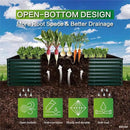 GARDMAX 8x4x2FT Galvanized Raised Garden Bed Kit, Metal Planter Boxes Outdoor with Easy Assembly, Large Garden Bed for Vegetables, Fruits, Flower, Herbs Rectangle Dark Green by CozyNest Decor