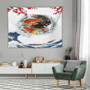 Houselerax Koi Fish Tapestry, Japanese Style Yin Yang Big Wave Cherry Blossoms Tapestries Wall Hanging for Bedroom Living Room Office Decor 80"x60" by CozyNest Decor