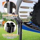 Trampoline 8FT 10FT 12FT 14FT 16FT, Recreational Trampolines with Enclosure Net and Ladder, Outdoor Anti-Rust Trampolines for Kids and Adults, ASTM Approved by TinyTreasures Baby Boutique