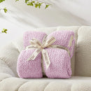 Snuggle Sac Light Purple Throw Blanket for Couch, Super Soft Warm Lavender Blankets Cozy Knit Fuzzy Plush Lightweight Throws for Sofa, Bed,Living Room, Heather Lilac, 50x60 inches by TinyTreasures Baby Boutique