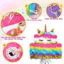 WERNNSAI Unicorn Cake Piñata Foldable - Unicorn Party Decorations Pink Girl Birthday Party Games Princess Pinata with Blindfold Bat and Tassels Happy Birthday Supplies for Kids Girls Classroom Game by TinyTreasures Baby Boutique