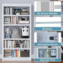 Bookshelf, 5-Tier Sturdy Bookcase, Adjustable Book Shelf, Large Capacity per Shelf, Modern Book Shelf for Living Room, Home Office, Garage, Ideal for Home Organization & Stylish Upgrades by CozyNest Decor